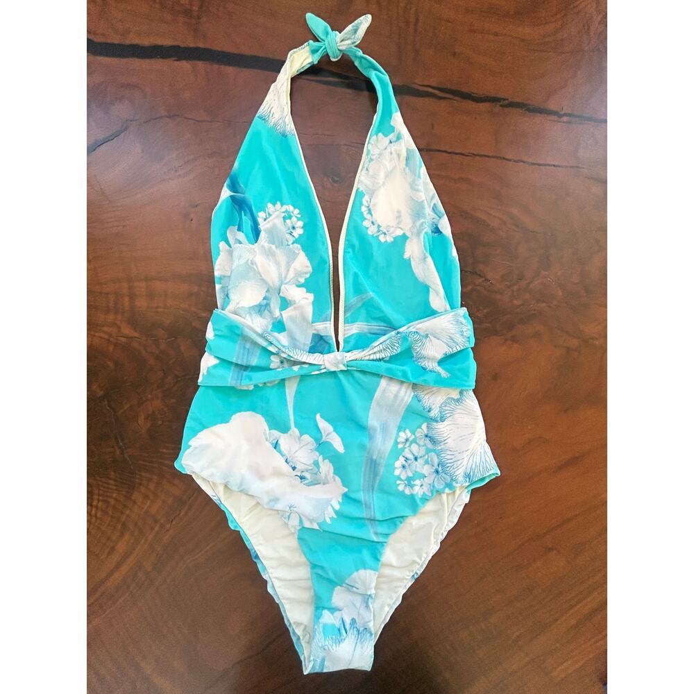 6 Shore Road The Sea One Piece Swimsuit NWT Newport Iris Turquoise Floral M S